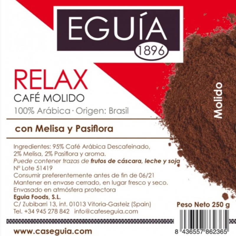 Café Molido 100% Arábica Origen Brasil 250gr Tueste Natural
