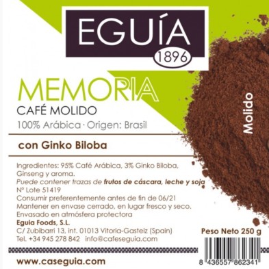 Café Memoria arábica tueste natural origen Brasil