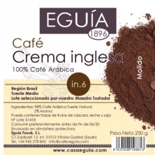 Café de crema inglesa tueste natural origen Brasil