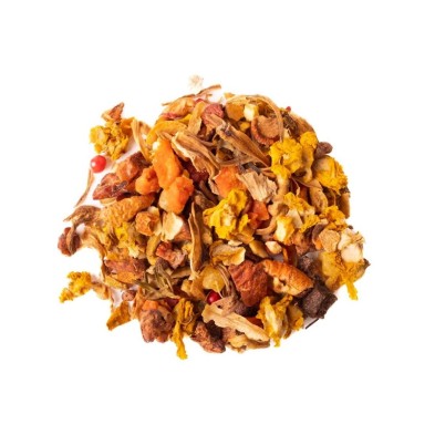 Infusión mezcla de frutas naranja y jengibre