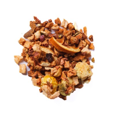 Infusión mezcla de frutas helado de naranja