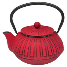 Tetera hierro fundido rojo 600 ml